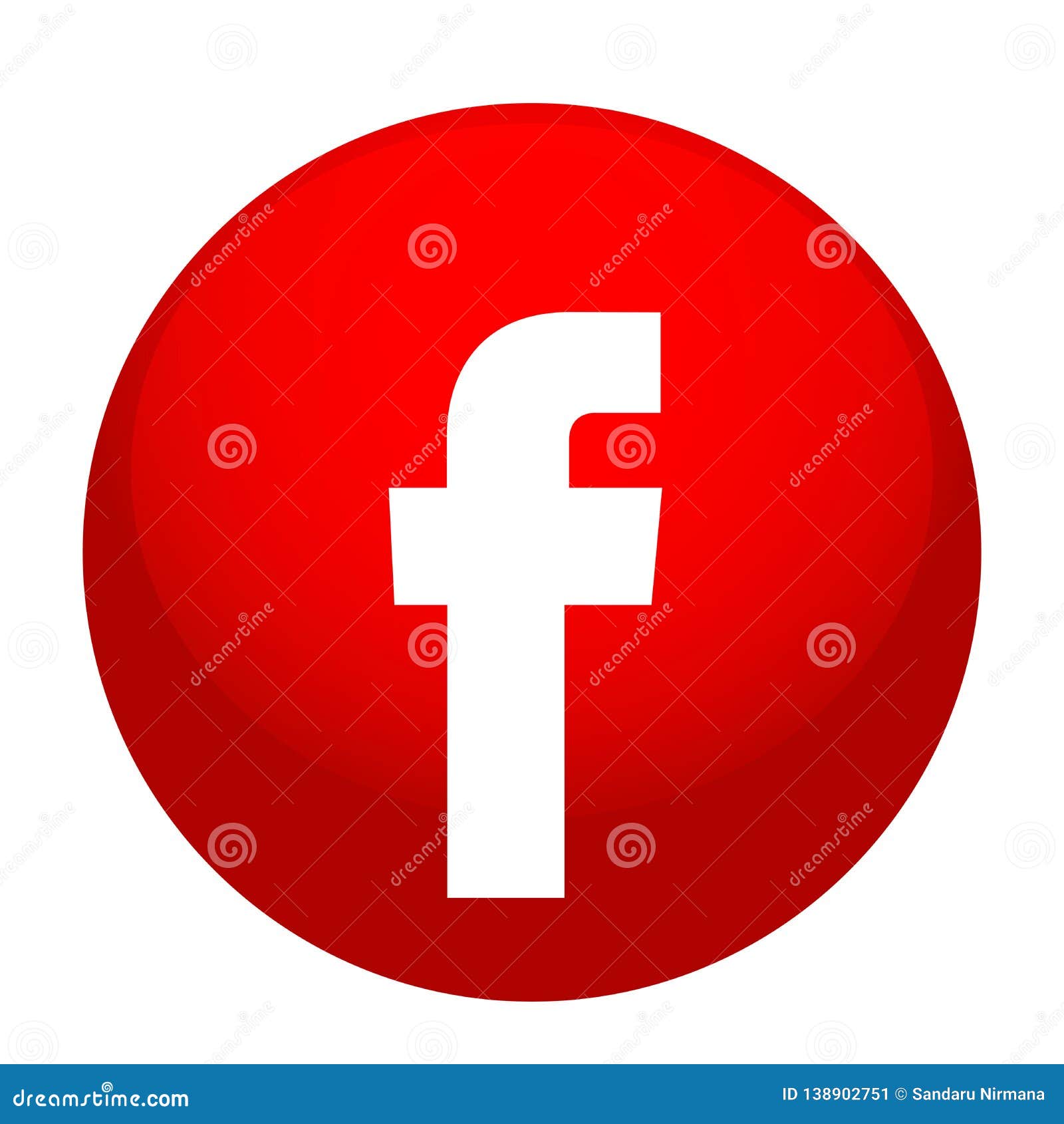 Facebook Logo Icon Vector In Red Illustrations On White Background Editorial Photo Illustration Of Connection Buttons