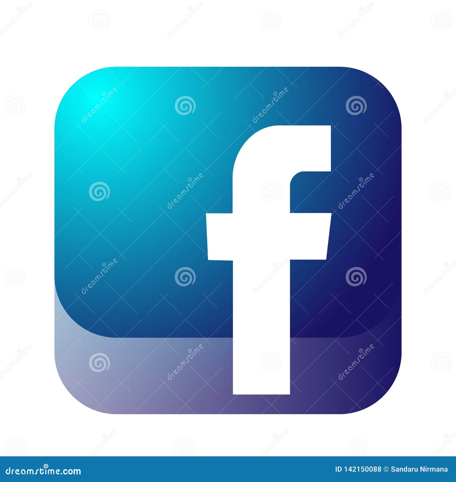 Facebook Logo Icon Vector Illustrations on White Background Editorial ...