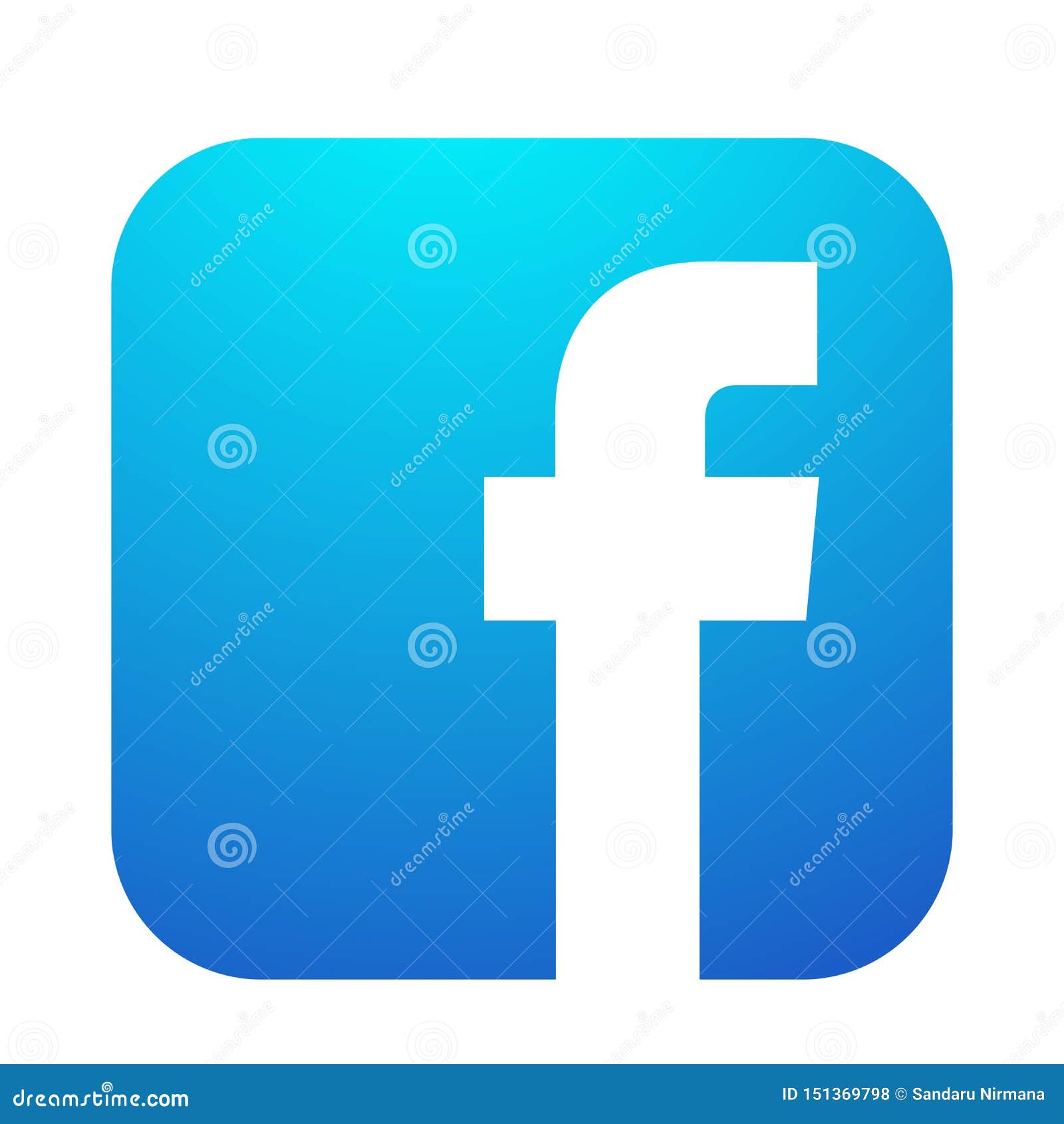 Facebook Logo Icon Vector Illustrations on White Background Editorial ...
