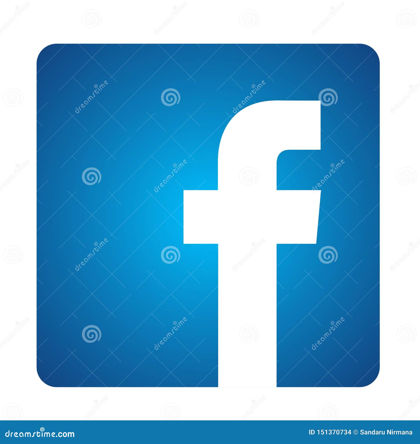 Facebook Logo Icon Vector Illustrations on White Background Editorial Stock Image Illustration