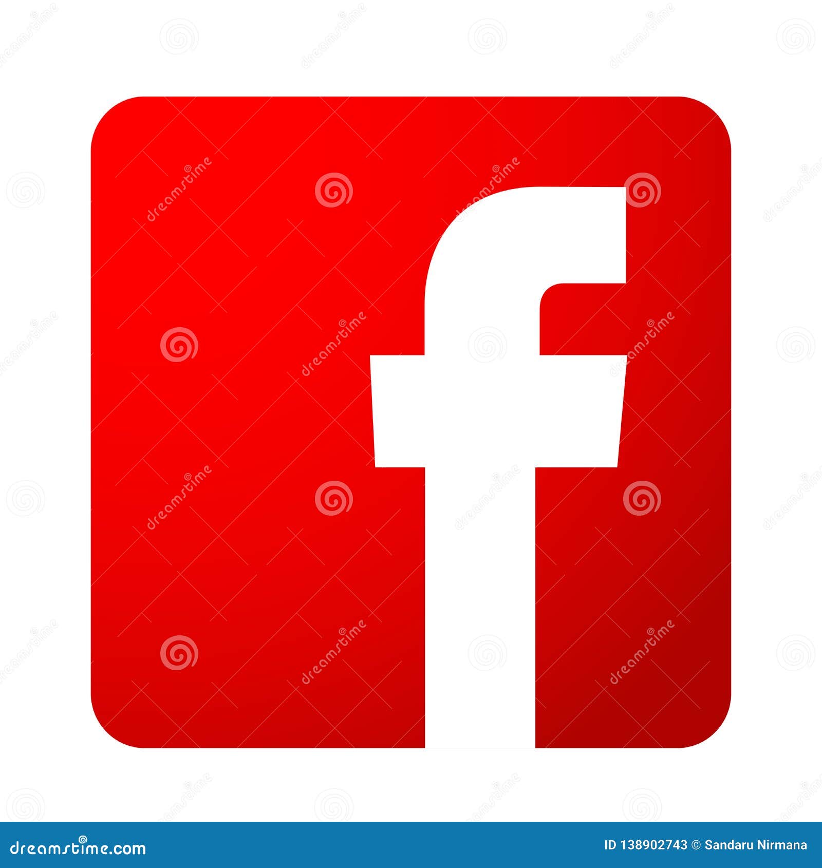 Facebook Logo Icon Vector In Red Illustrations On White Background Editorial Stock Photo Illustration Of Follow Connection
