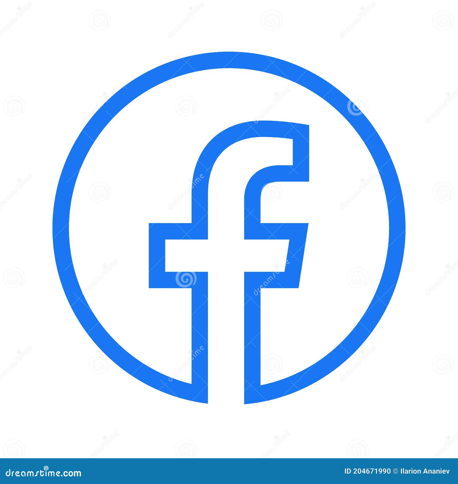 Facebook Logo Vector Original Ultimo Color Azul Aislado F Icono Para La Aplicacion Movil De La Pagina Web O Materiales De Impresi Imagen Editorial Ilustracion De Empuje Media