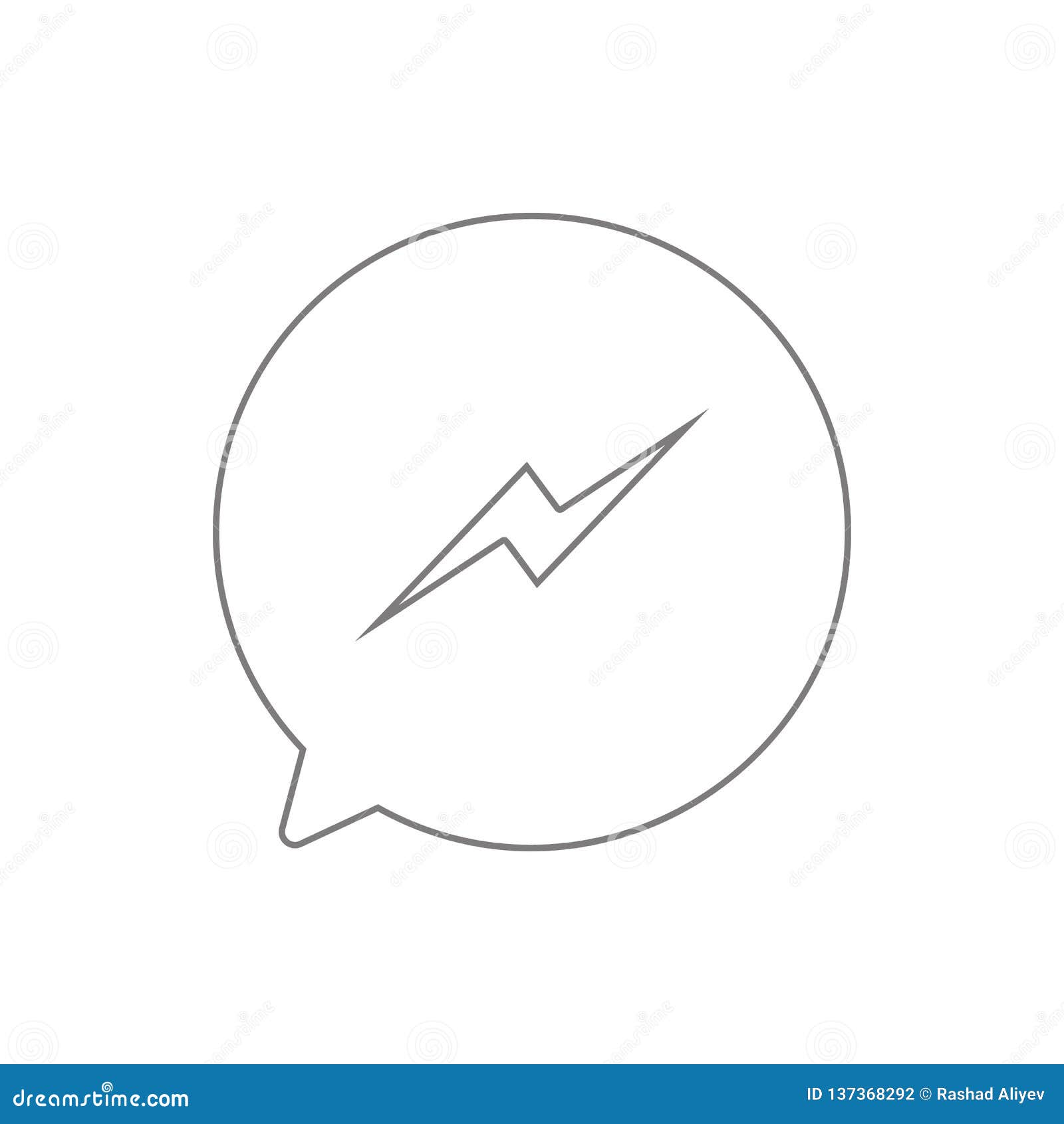 Facebook Message Notification Icon. Element of Cyber Security for