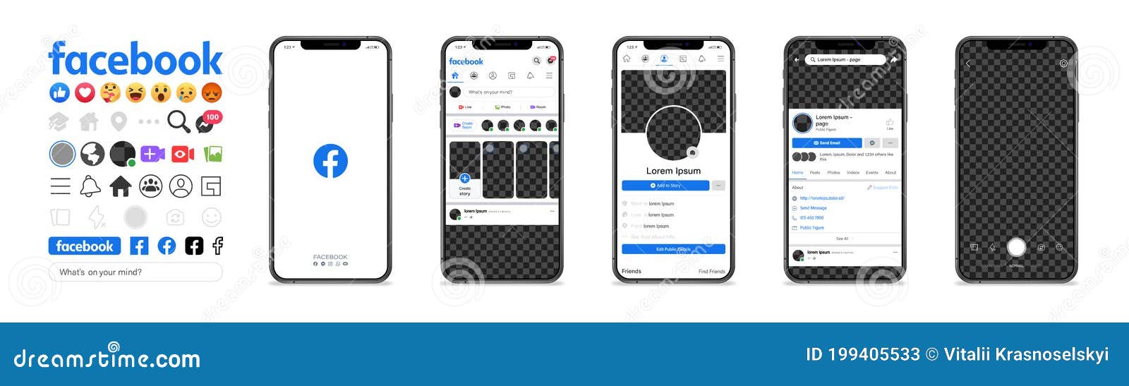 Facebook Facebook Mobile App Interface Template On Apple Iphone Mockup Mobile Ui Social Speech Bubbles Editorial Vector Editorial Stock Photo Illustration Of Mockup Page 199405533