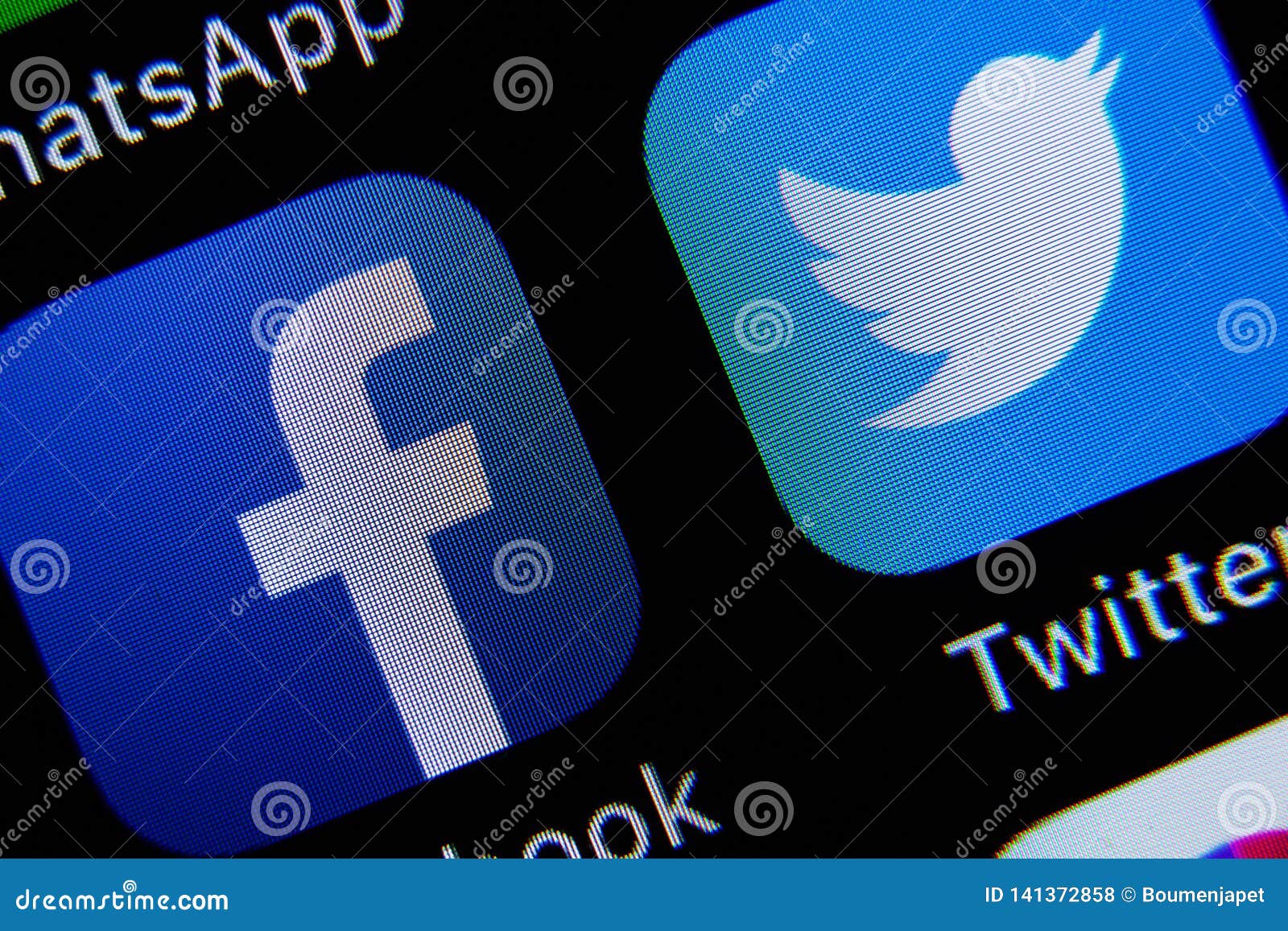 twitter and facebook logo black background