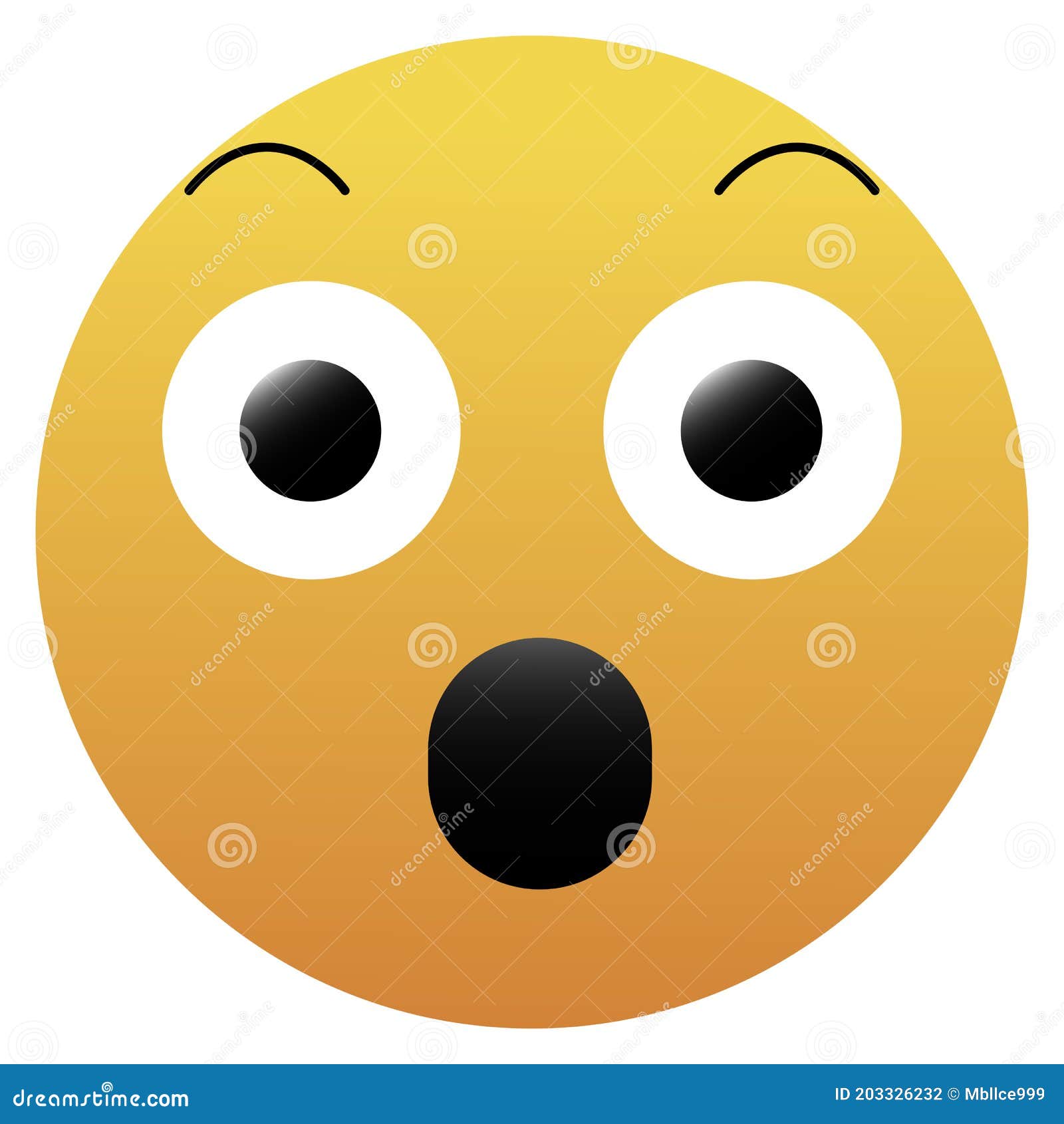 Facebook Wow Emoji. Social Media Surprised, Shocked Face Icon Isolated.  Cartoon Face Isolated on White Background Stock Illustration - Illustration  of face, facebook: 203326232