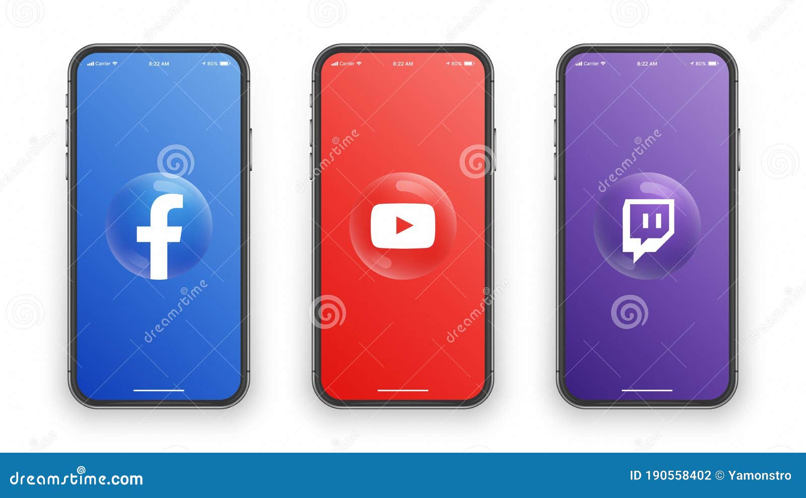 Hãy chiêm ngưỡng những biểu tượng Facebook, YouTube và Twitch đặc trưng của bạn được trình chiếu trên màn hình iPhone tuyệt đẹp. Duyên dáng và cuốn hút, họ chắc chắn sẽ thu hút sự chú ý của bạn. Xem ngay bức ảnh để khám phá thêm về những đường nét cực kỳ sắc sảo và biểu tượng tinh tế này.