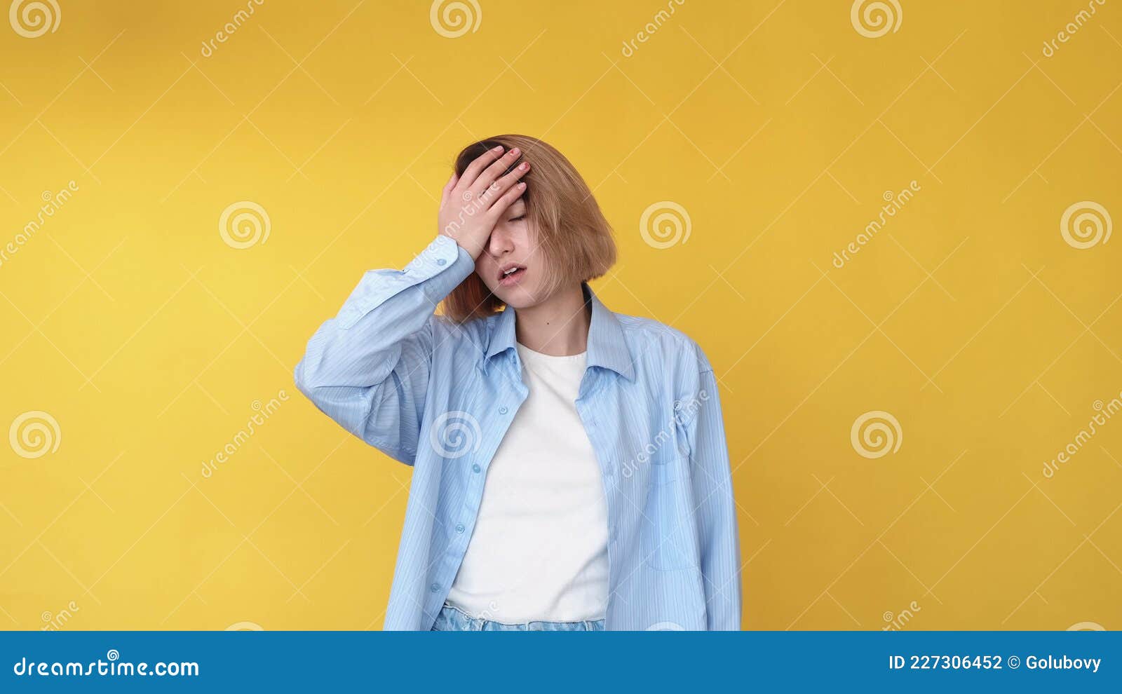 Hand on face gif