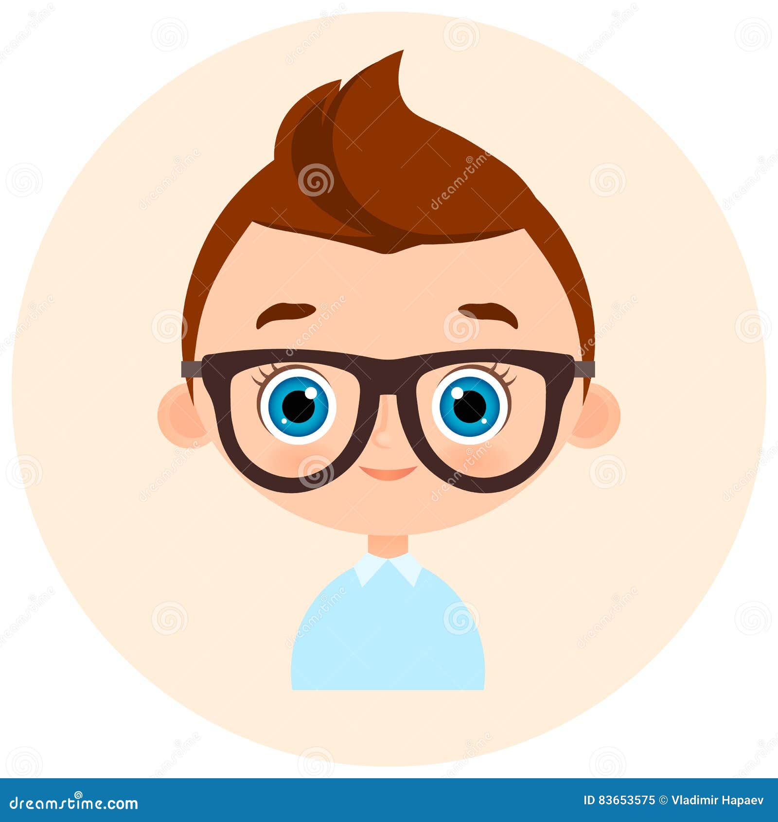 Avatar Vector of People with Glasses Graphic by outputsstudio  Creative  Fabrica