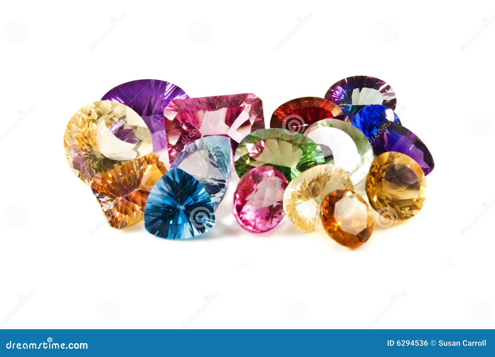 faceted gemstones