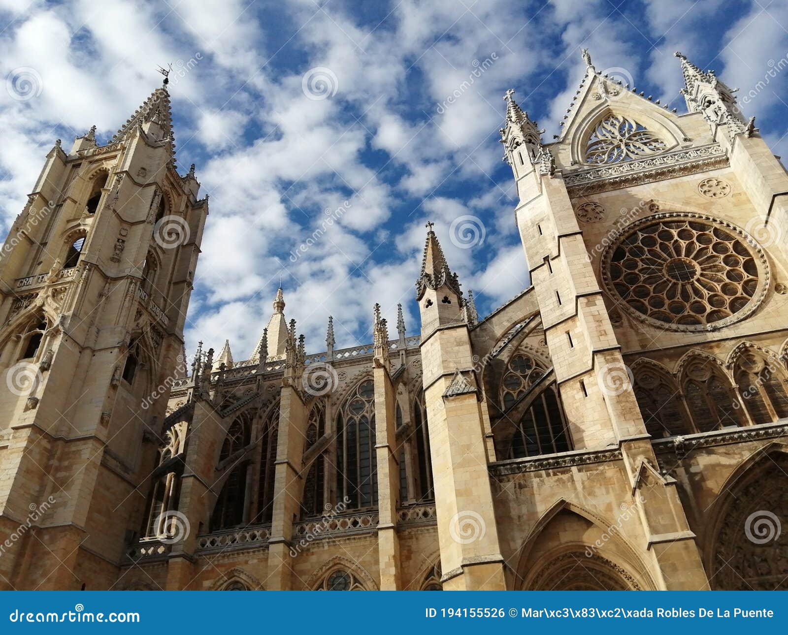 fachada sur de la catedral de leÃÂ³n, espaÃÂ±a