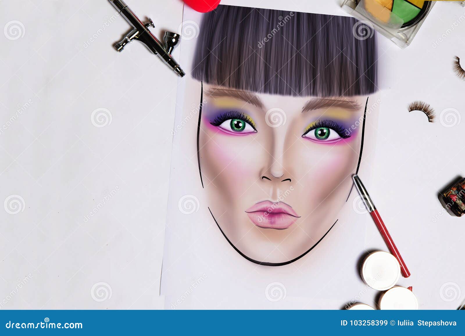 How To Draw A Makeup Face Chart