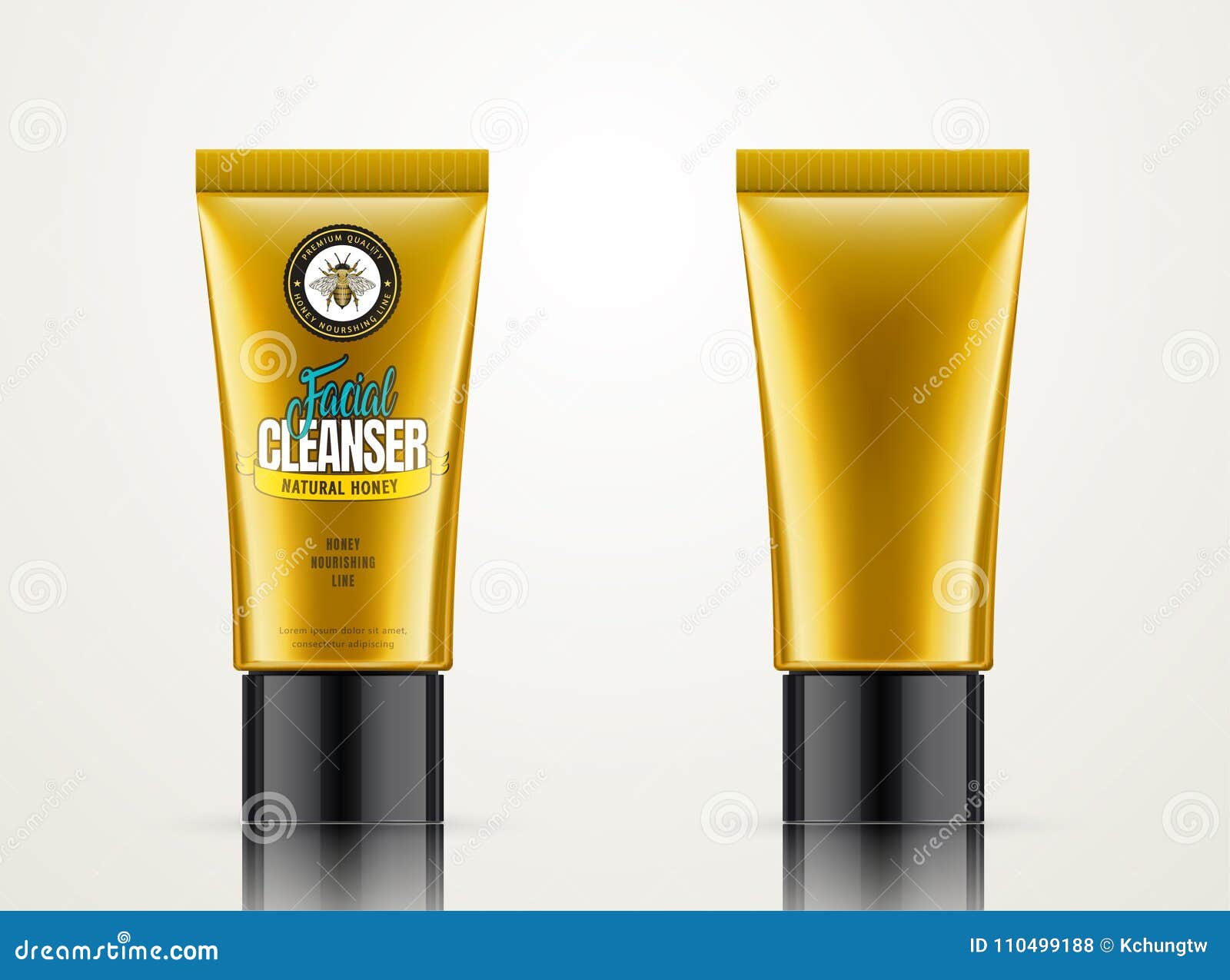 Download Facial Cleanser Container Mockup Stock Vector - Illustration of design, creamy: 110499188
