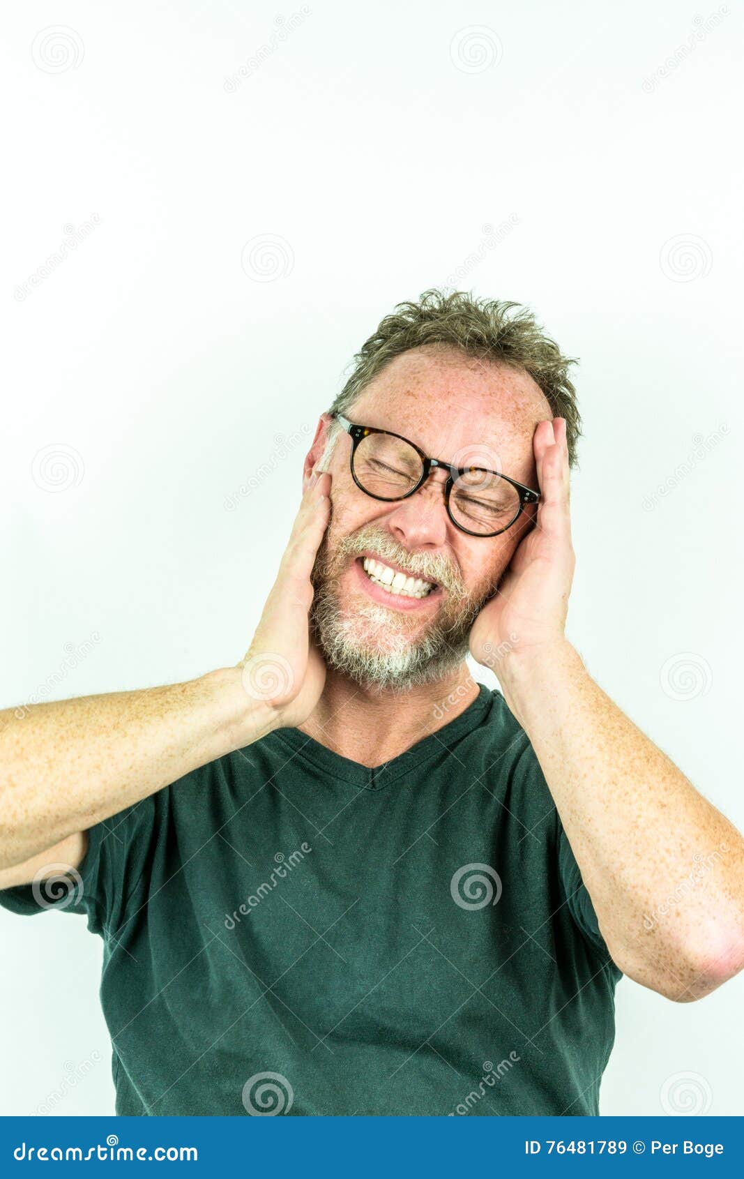 Facial Expression Pain, Stress and Unhappy. Man with Beard Stock Image Image of frustration