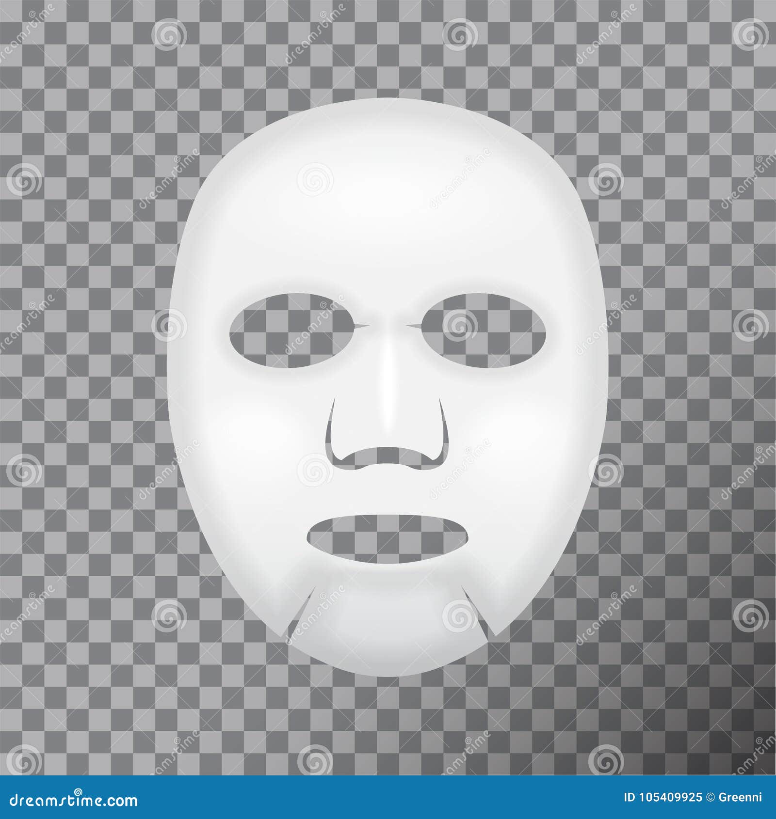 Facial Mask Cosmetics. Vector Package Design for Face Mask on