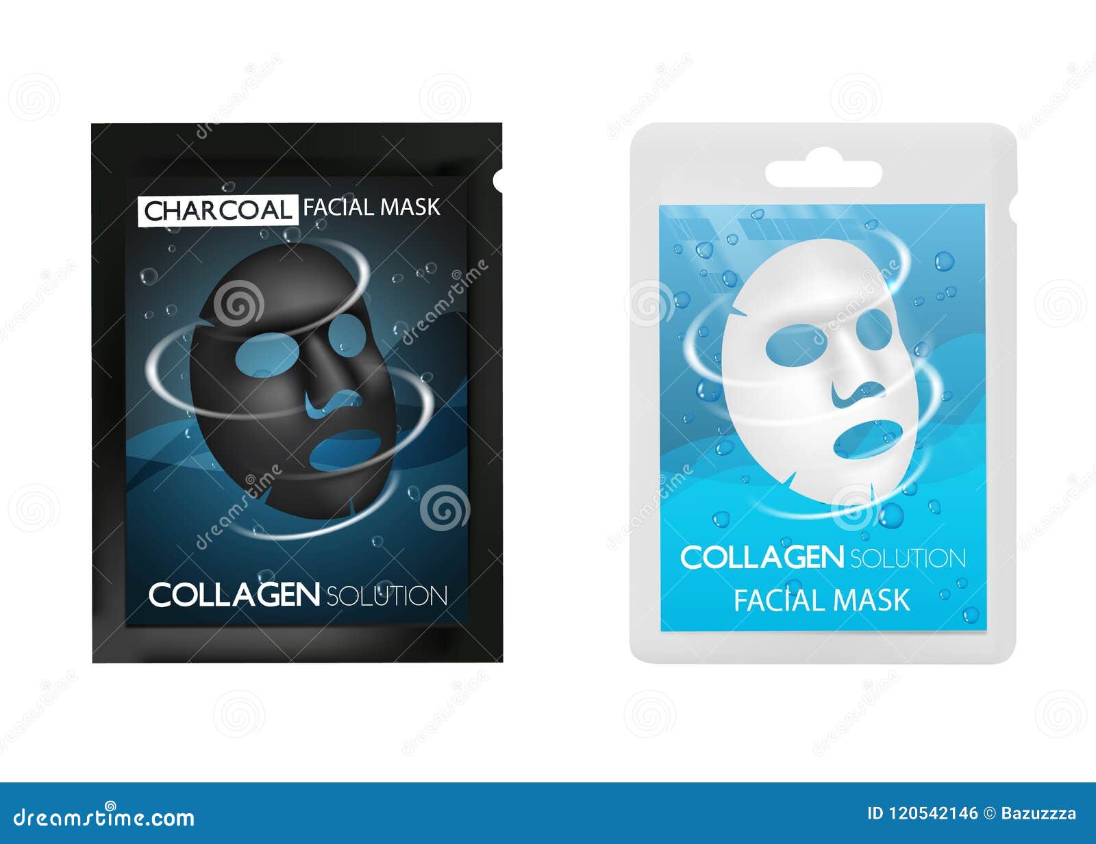 Download Facial Mask Package Vector Realistic Mockup Set Stock ...