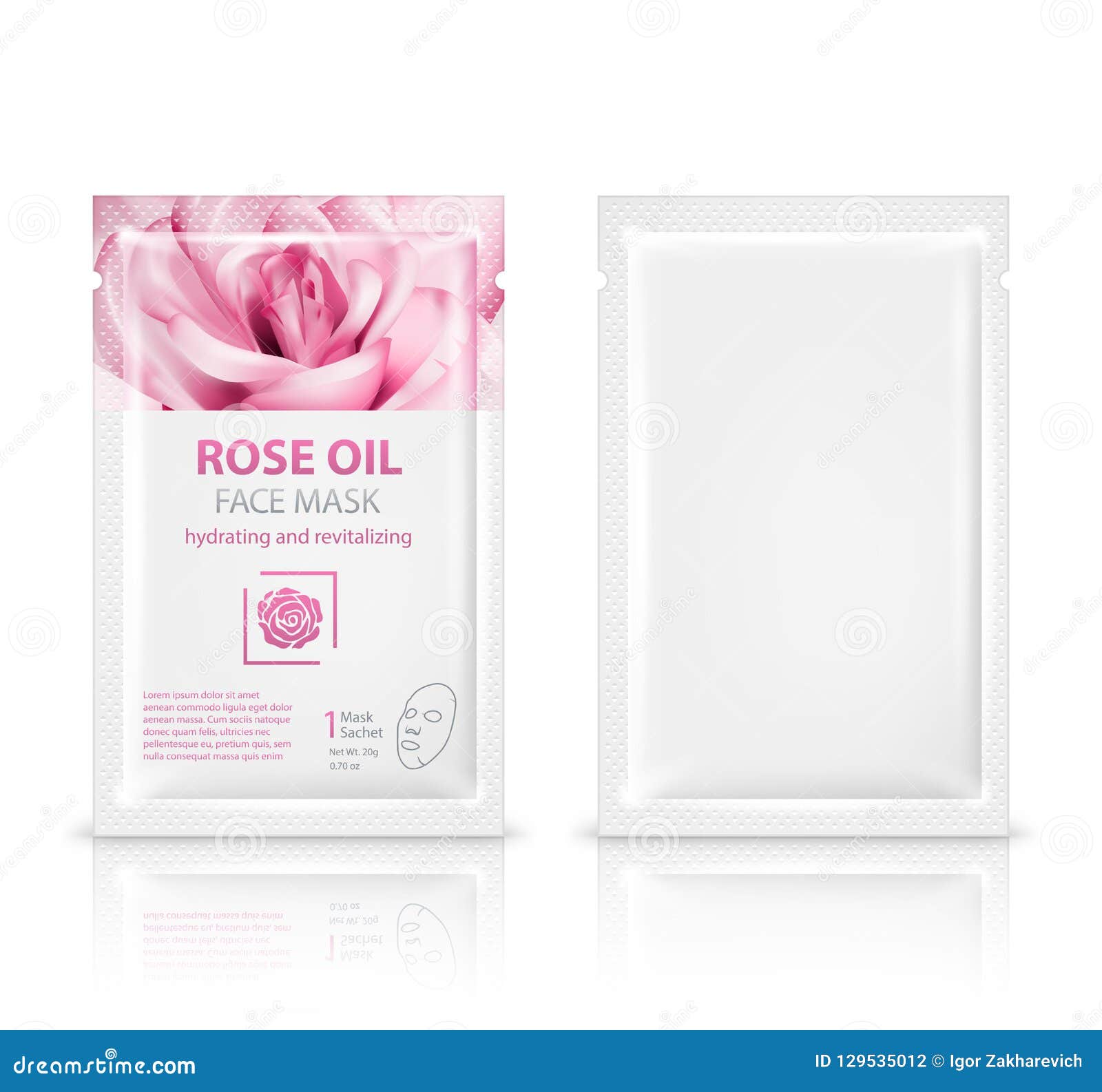 Download Facial Sheet Mask Sachet Package Mockup Set Stock ...