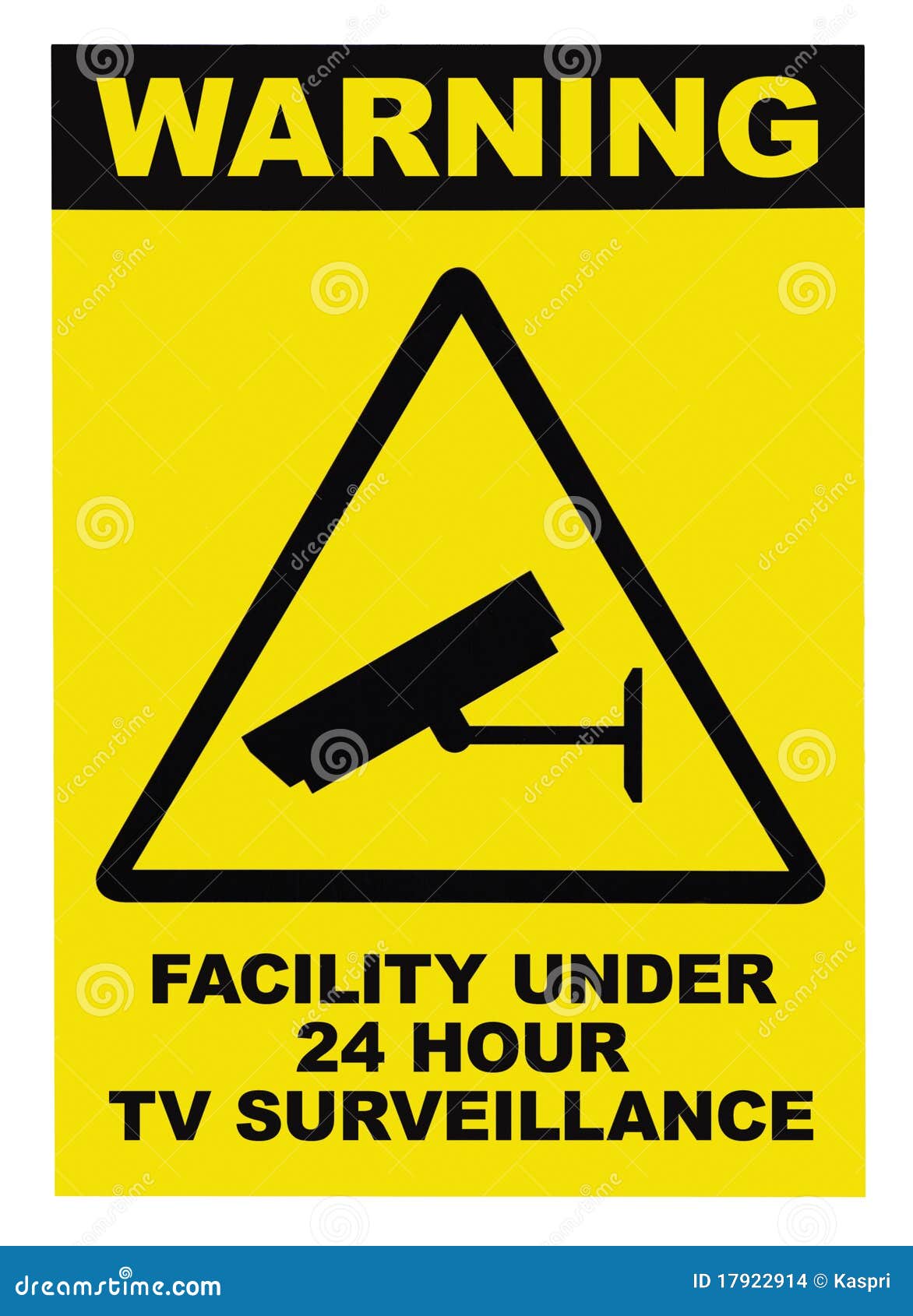 facility protected by video surveillance text sign