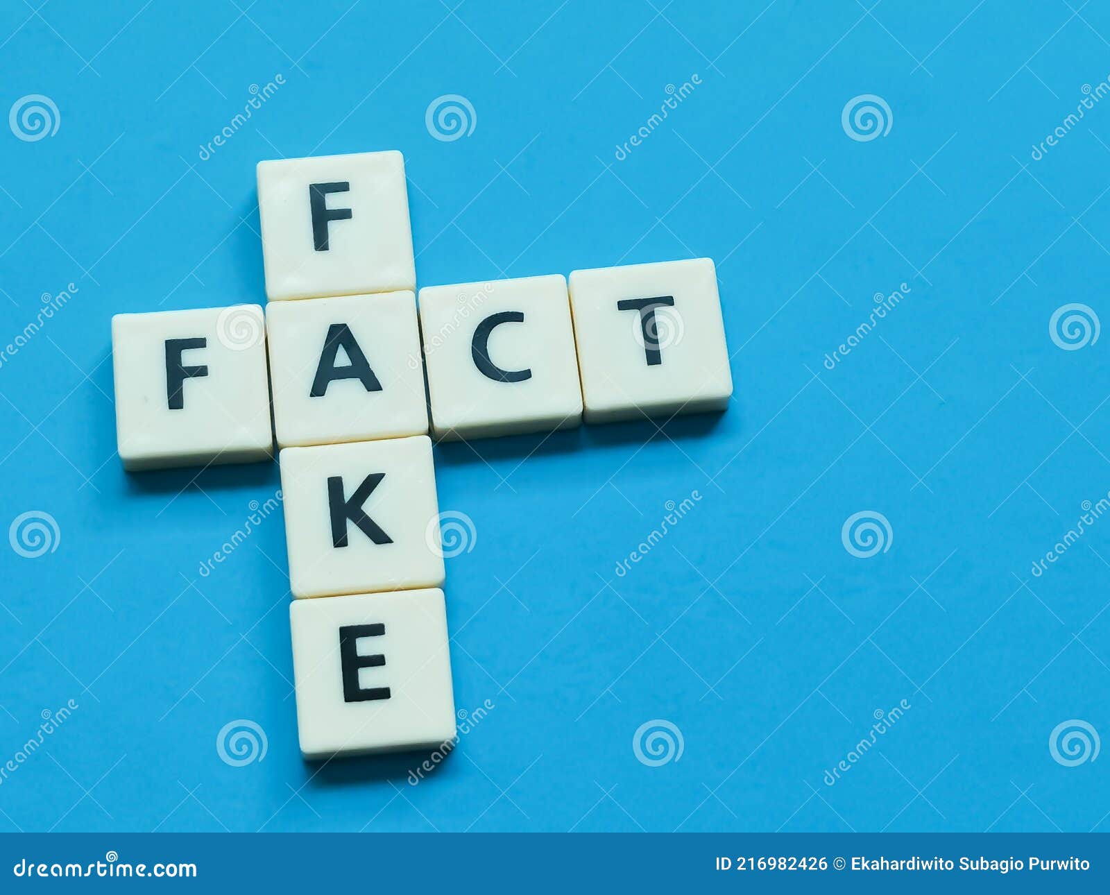 Fact Fake Word Made from Crossword Square Letter Tiles Stock Photo ...