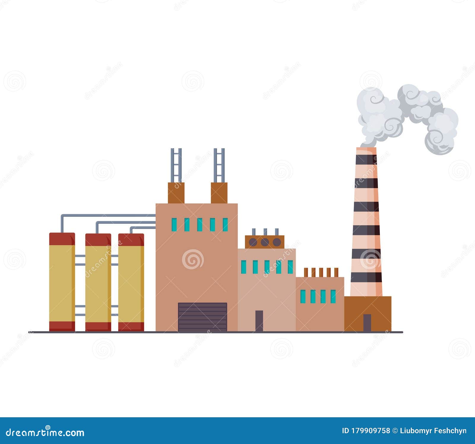 factori or power plant flat  of  . manufactory industrial building refinery factory or nuclear