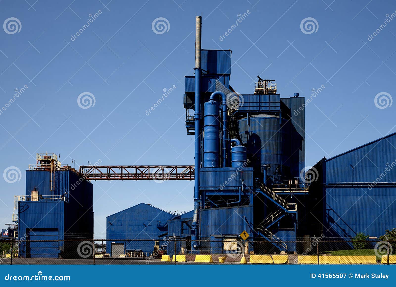 Blue Industrial Factory stock image. Image of blue, bluefactory 41566507