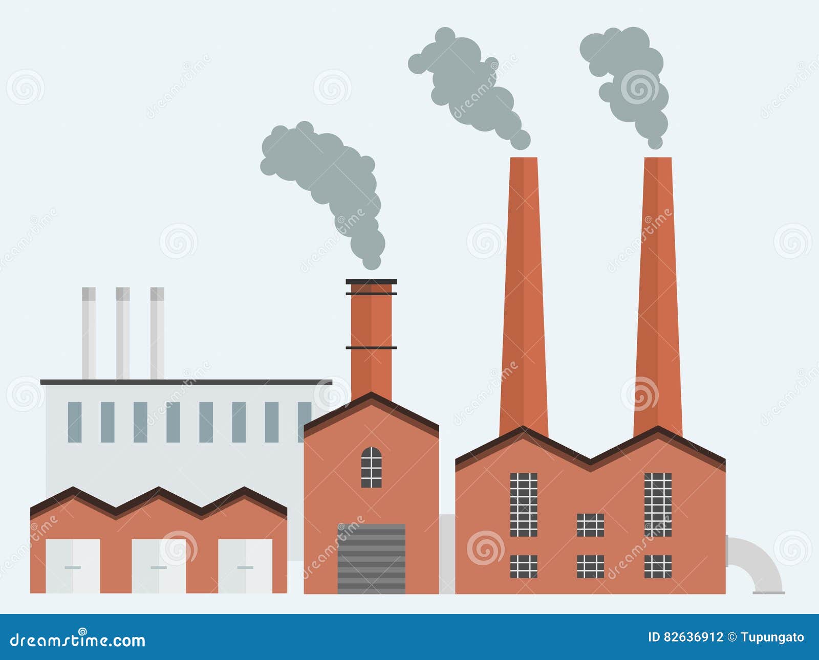 Factory building stock vector. Illustration of graphics 82636912