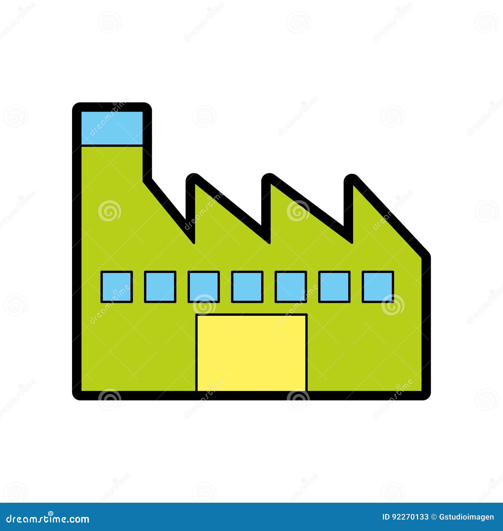 Factory building symbol stock vector. Illustration of work - 92270133