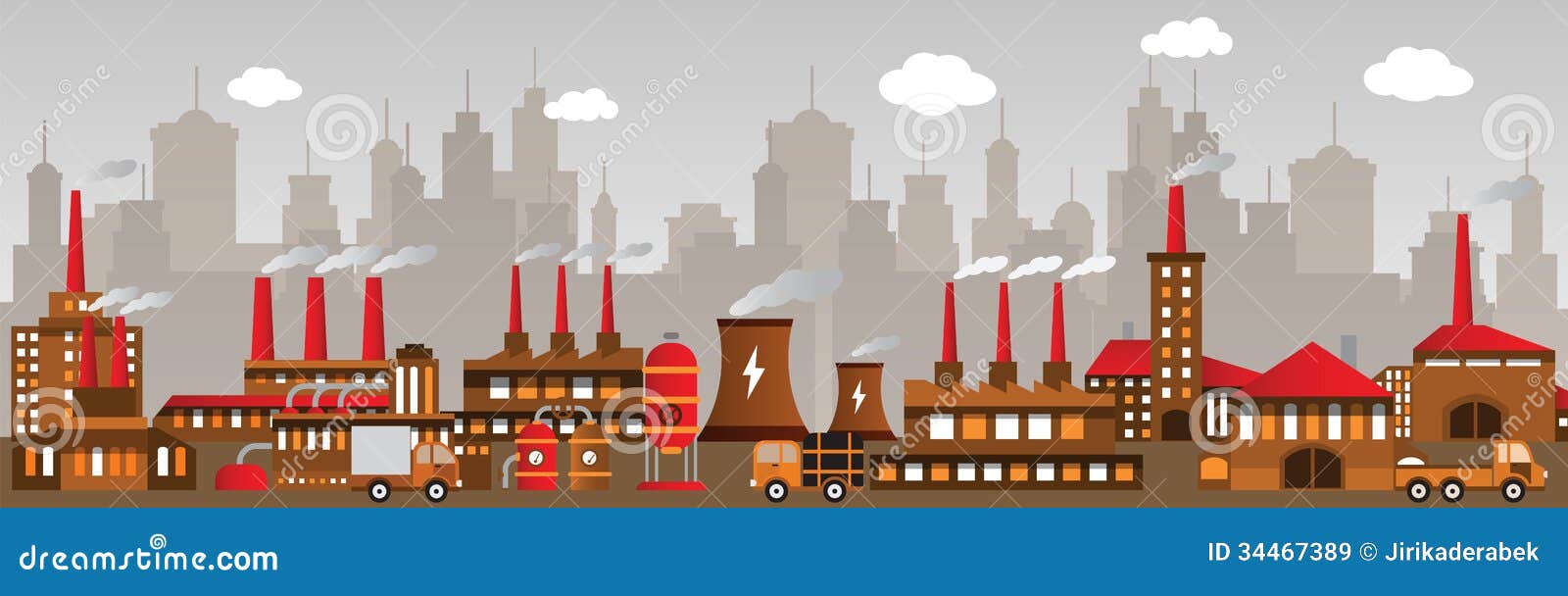 factory city vector illustration 34467389