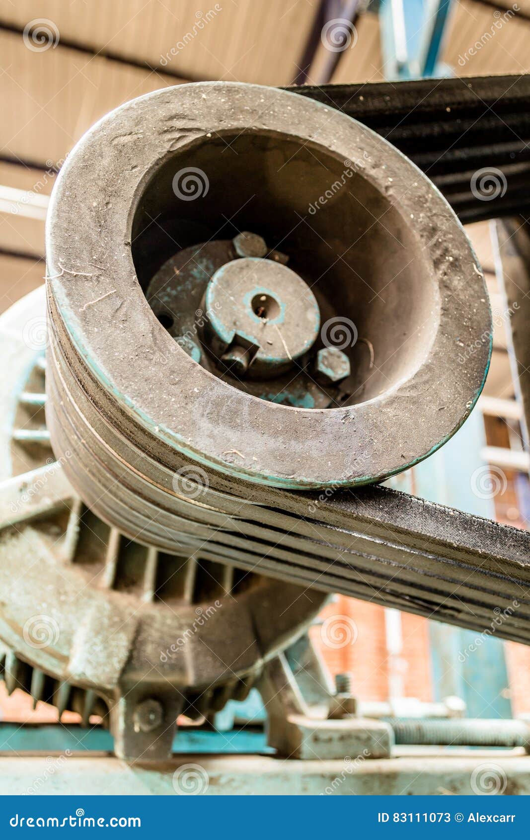 Factory Engine with Rubber Bands Stock Image Image of energy, modern
