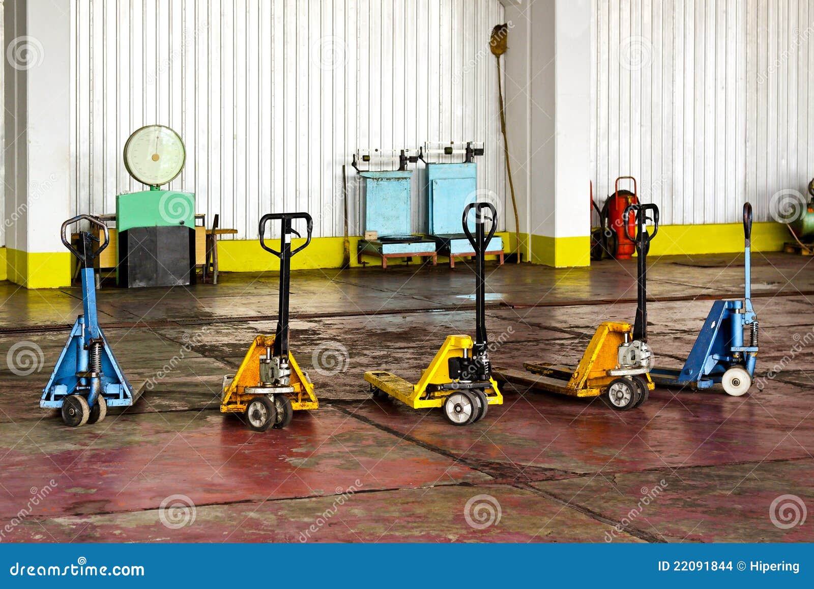 Factory manual forklifts stock photo. Image of maintenance 22091844