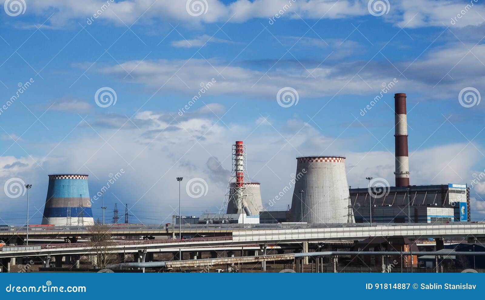 Factory No Fumes in the Environment. Russia. Saint Petersburg, Spring ...