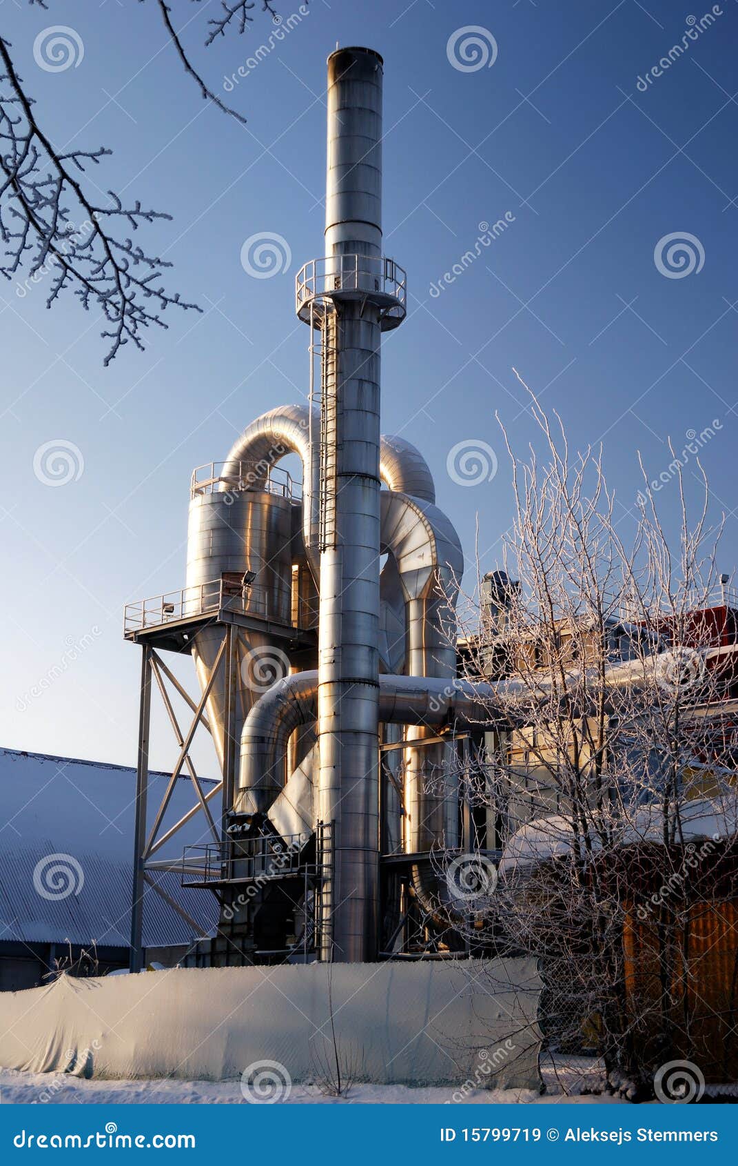 Factory pipe stock image. Image of contrast, industrial 15799719