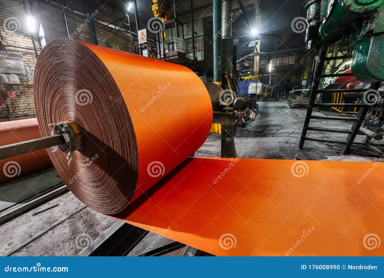 Factory for the Production of Conveyor Belts. Stock Photo Image of