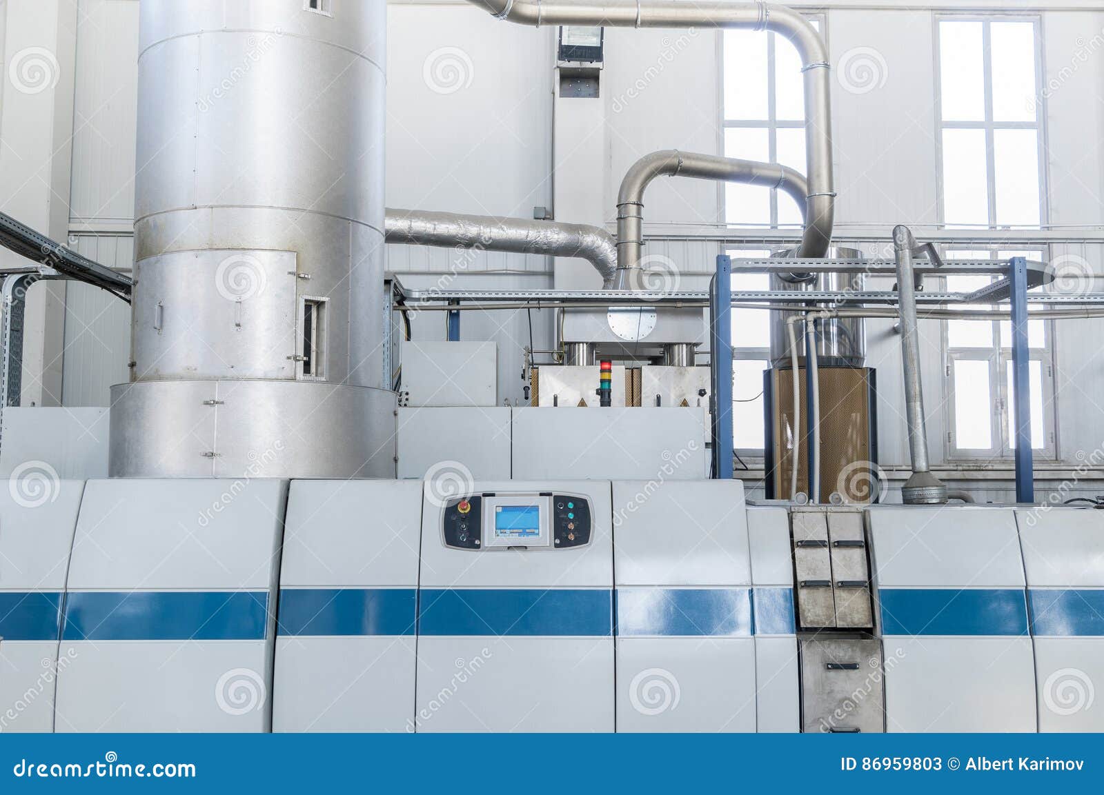 Factory for the Production of Pet Plastic Granules. Plant of PET Stock Image Image of