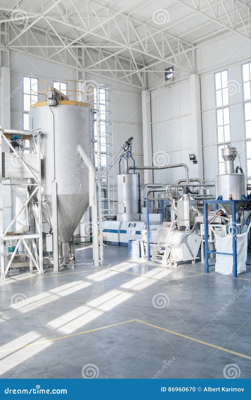 Factory for the Production of Pet Plastic Granules. Plant of PET Stock Photo Image of