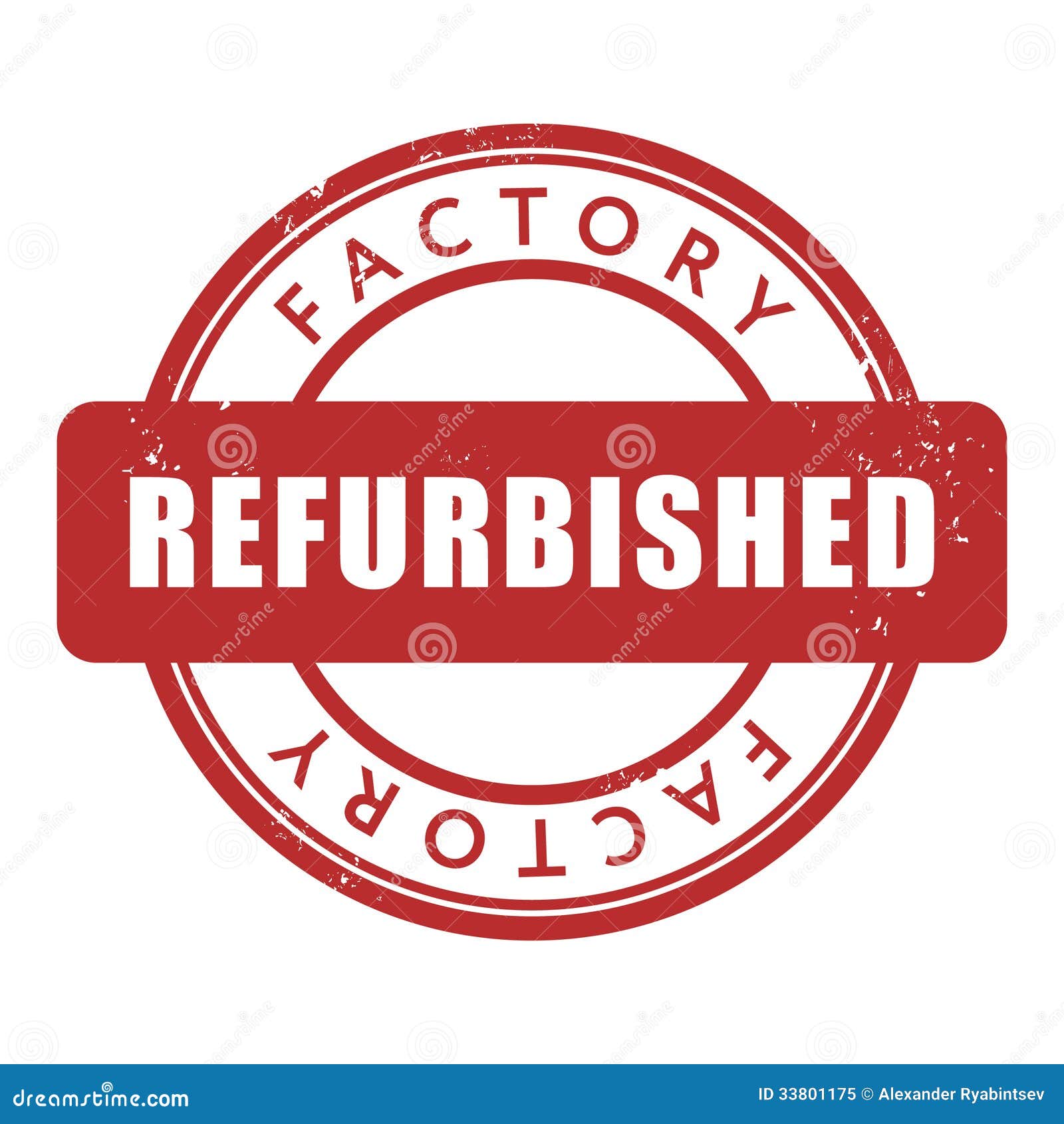 Factory Refurbished Rubber Stamp Royalty Free Stock Photo - Image 