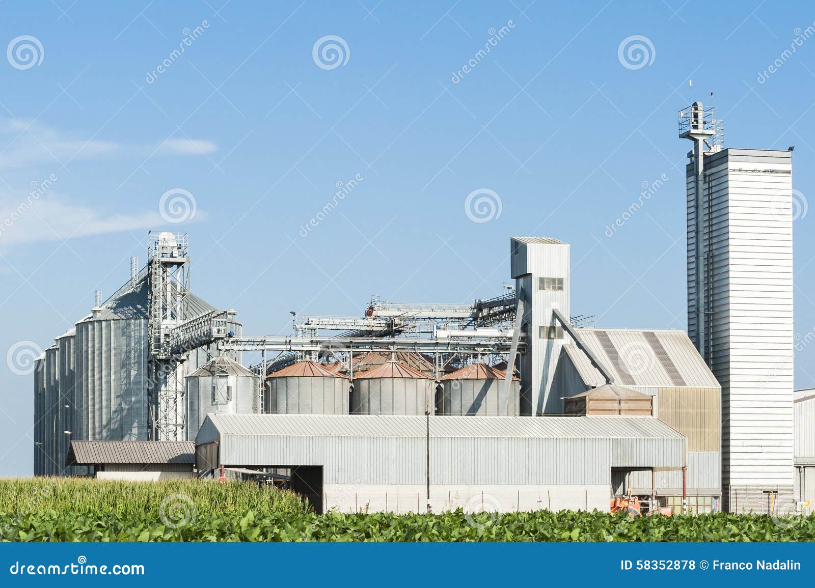 Factory for Storage Cereals Stock Photo Image of architecture