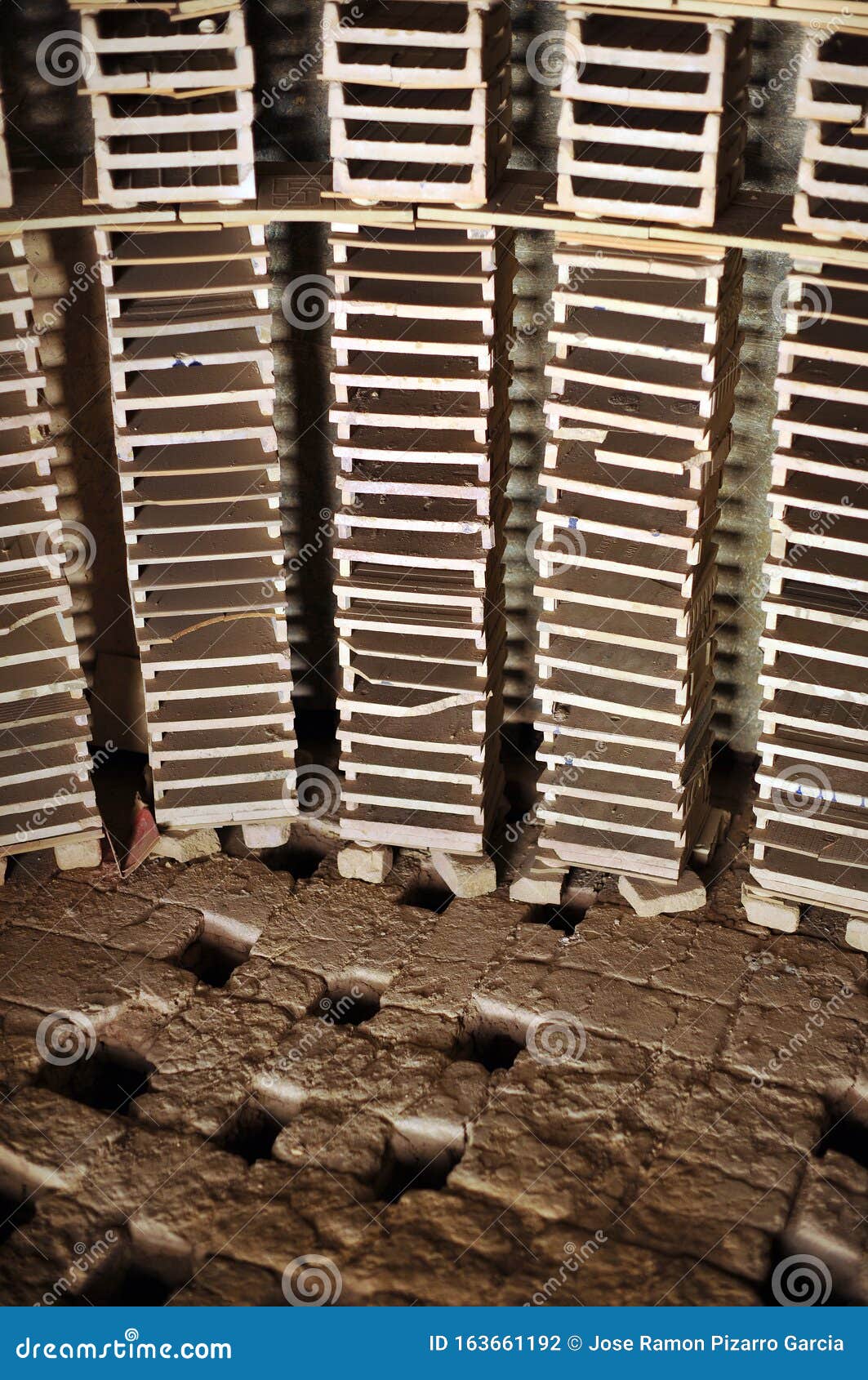 interior of an old ceramic oven of arab tradition to produce tiles in triana, seville spain