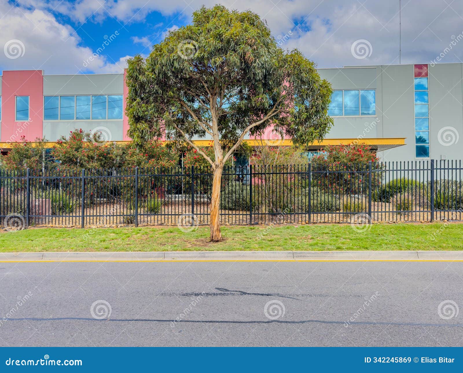 factory warehouse complex in melbourne victoria australia various business outlets within this complex precinct