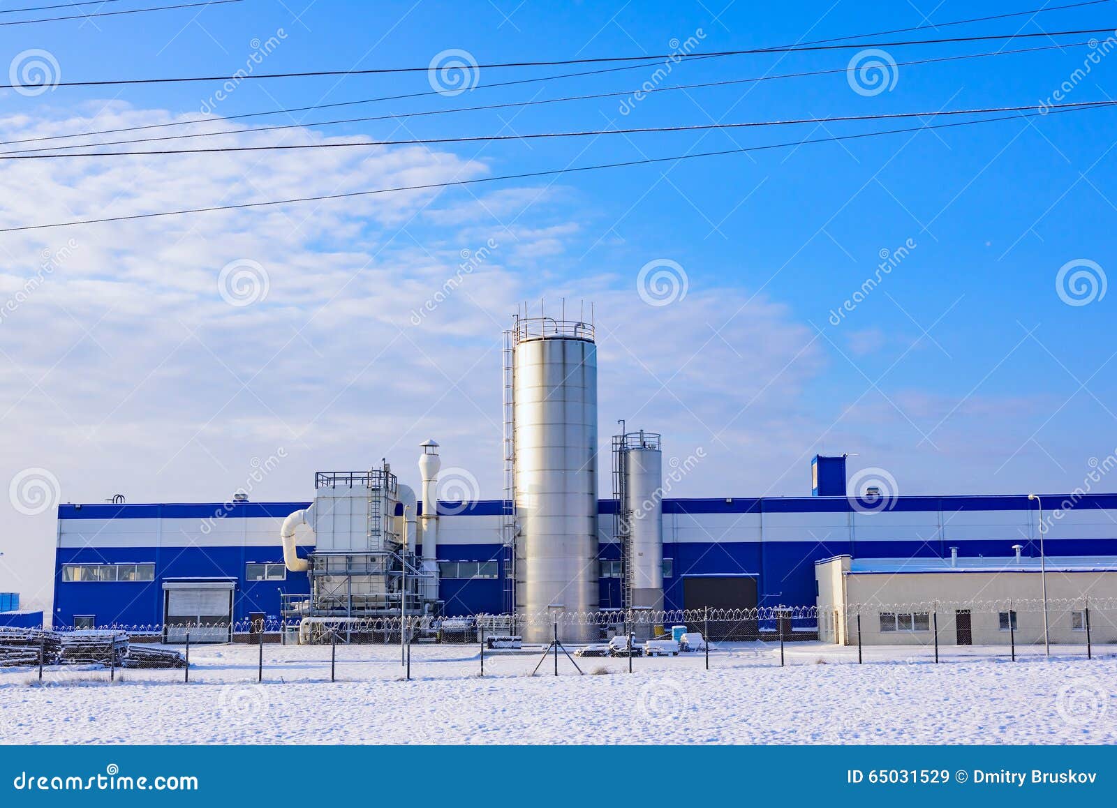 Factory winter snow stock image. Image of equipment, pipeline 65031529