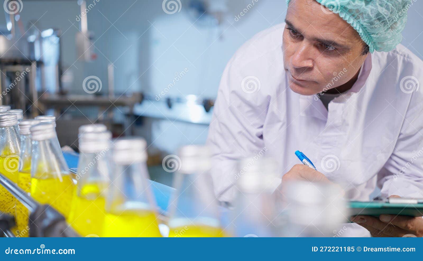 Factory Worker Specialist Checking Product at Food and Beverage Factory Stock Image Image of