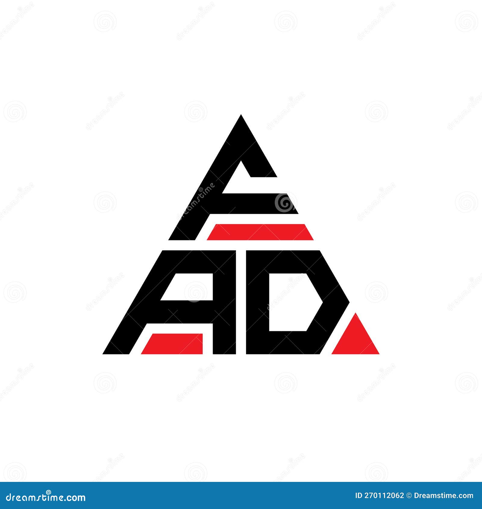 fad triangle letter logo  with triangle . fad triangle logo  monogram. fad triangle  logo template with red