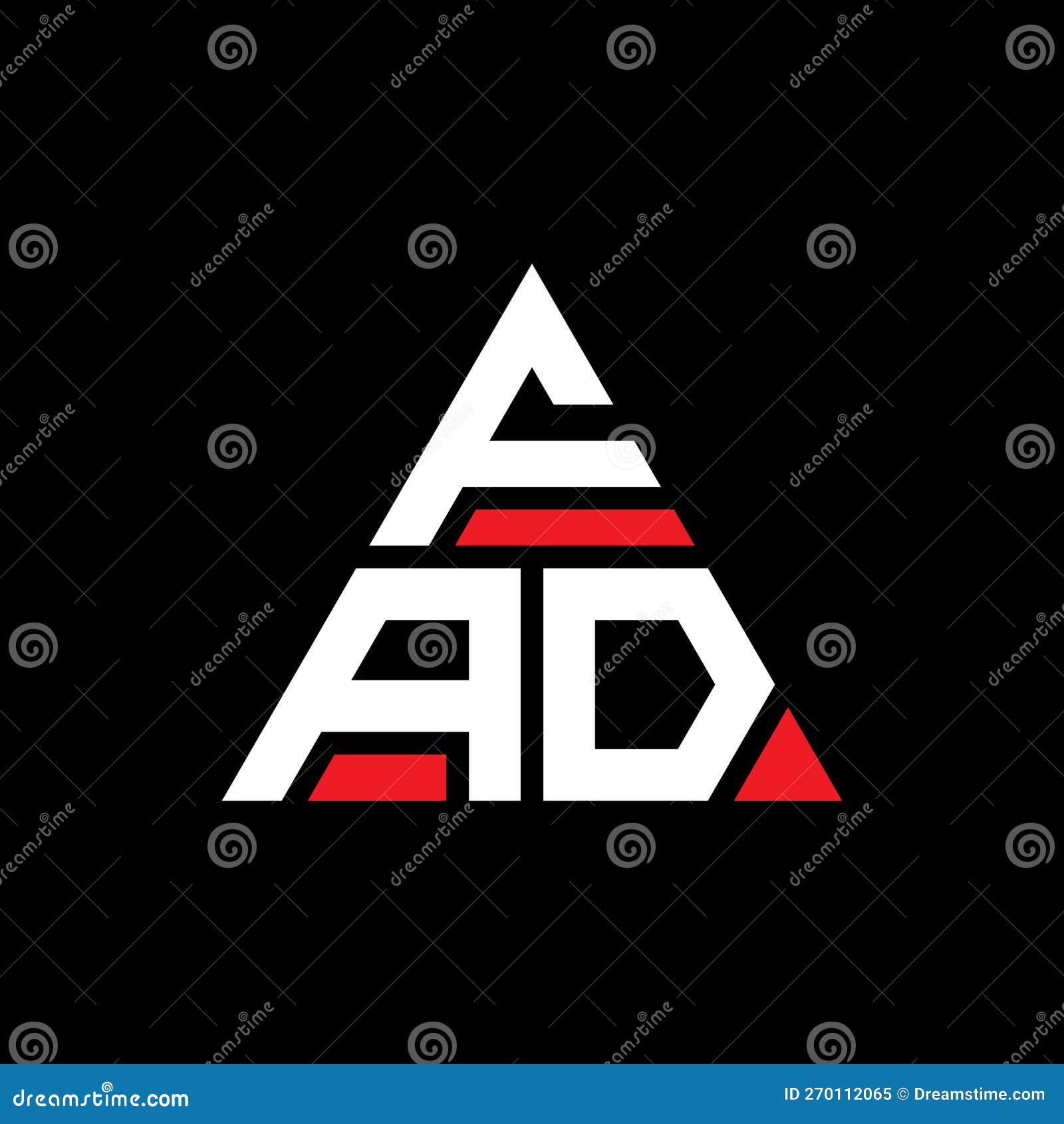 fad triangle letter logo  with triangle . fad triangle logo  monogram. fad triangle  logo template with red