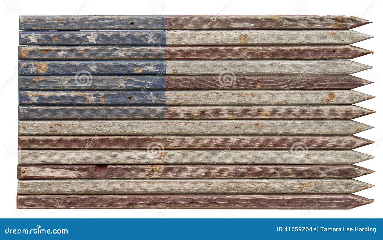 faded americana wooden flag