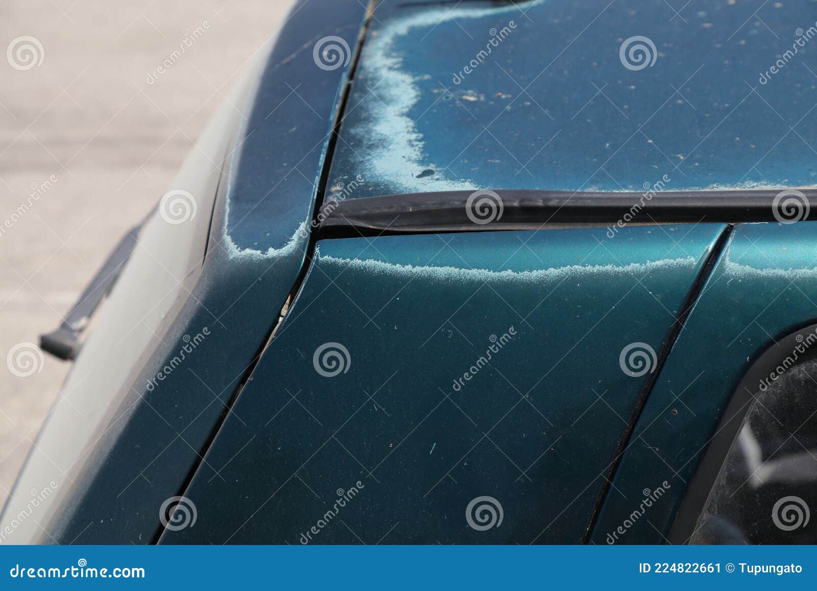 Faded car paint damage stock image. Image of aging, peel 224822661