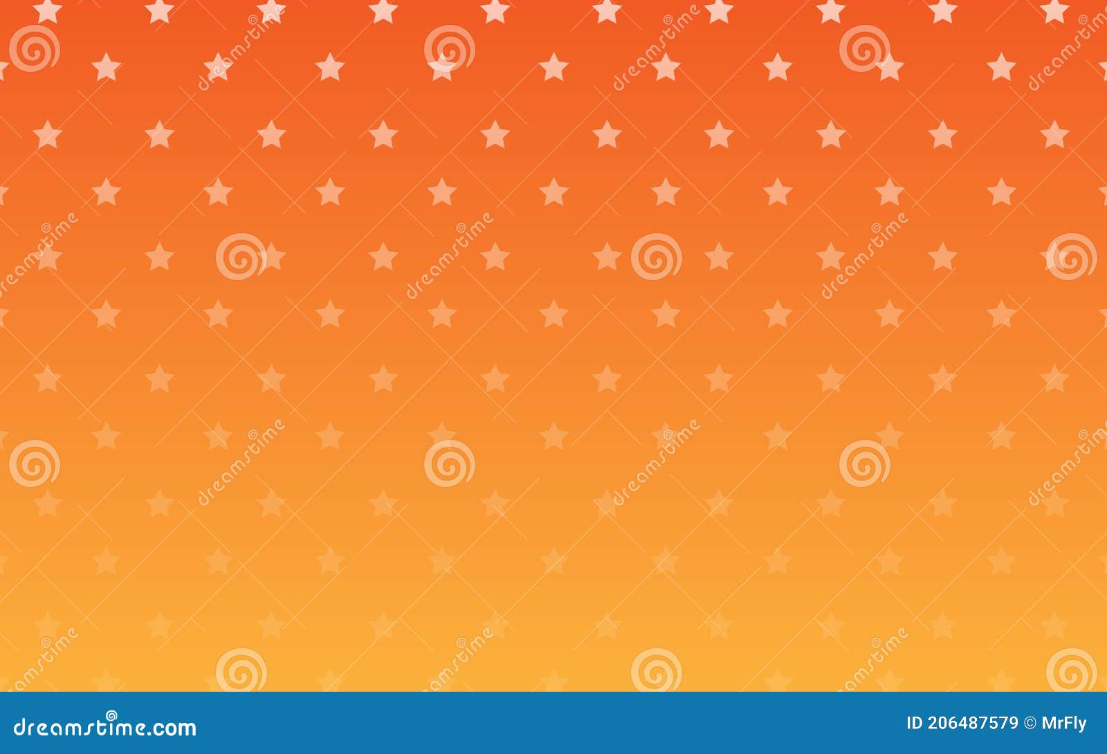 Orange Bright Fading Star Background, Vector Illustration Stock Vector
