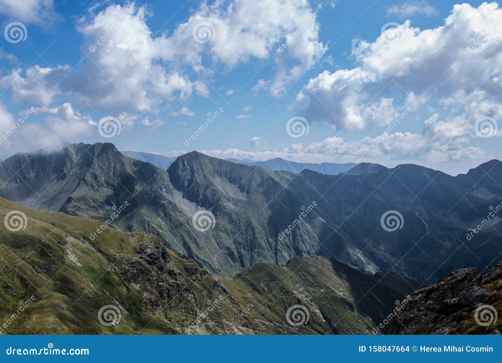 Fagatas Mountains in Romania. Beautiful Summer Nature Scenery Stock ...