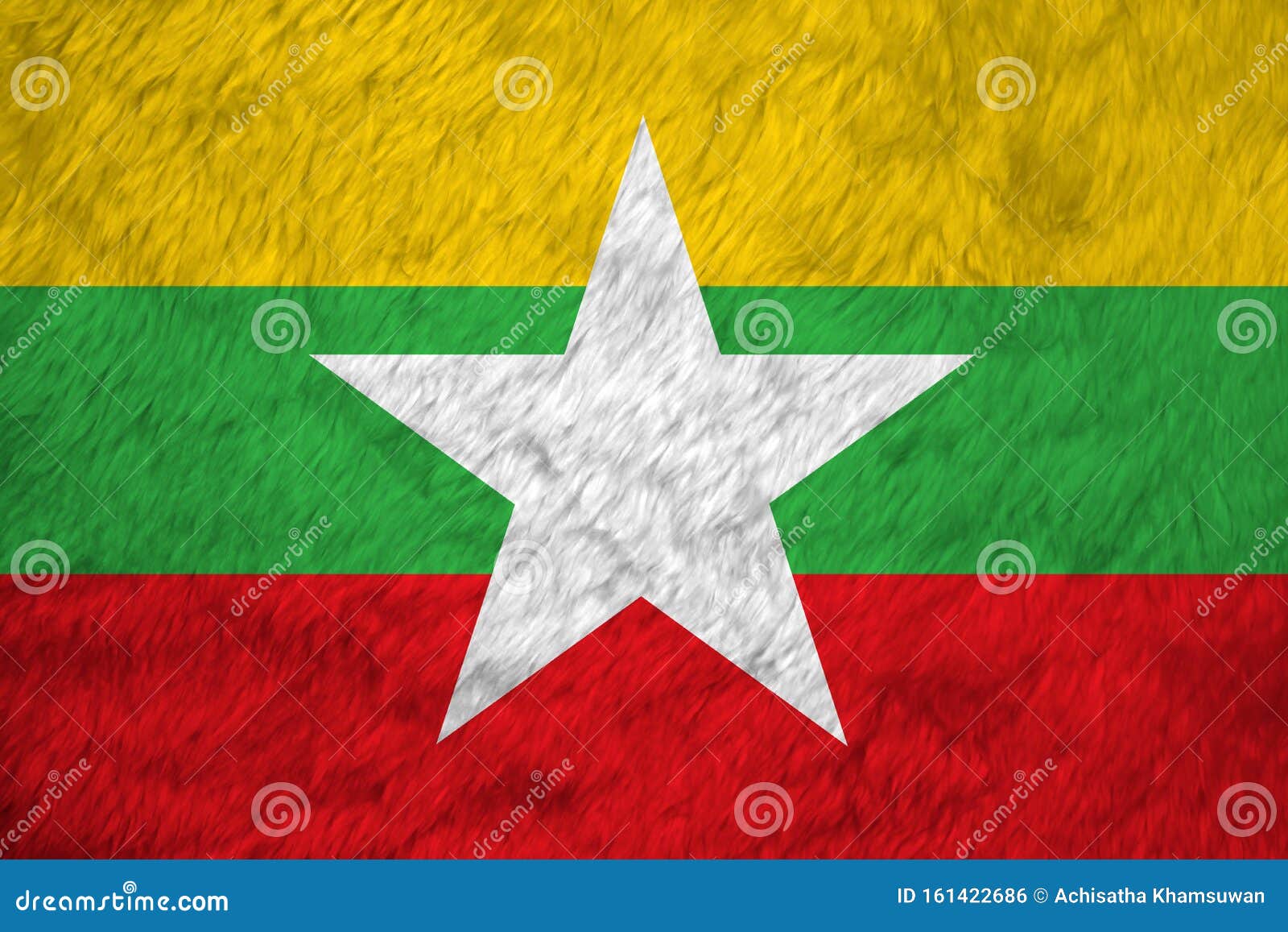 Fahne Des Musters Des Handtuchmusters In Myanmar Rot Grune Und Gelbe Farbe Und Weisser Stern Stock Abbildung Illustration Von Beamter Material 161422686
