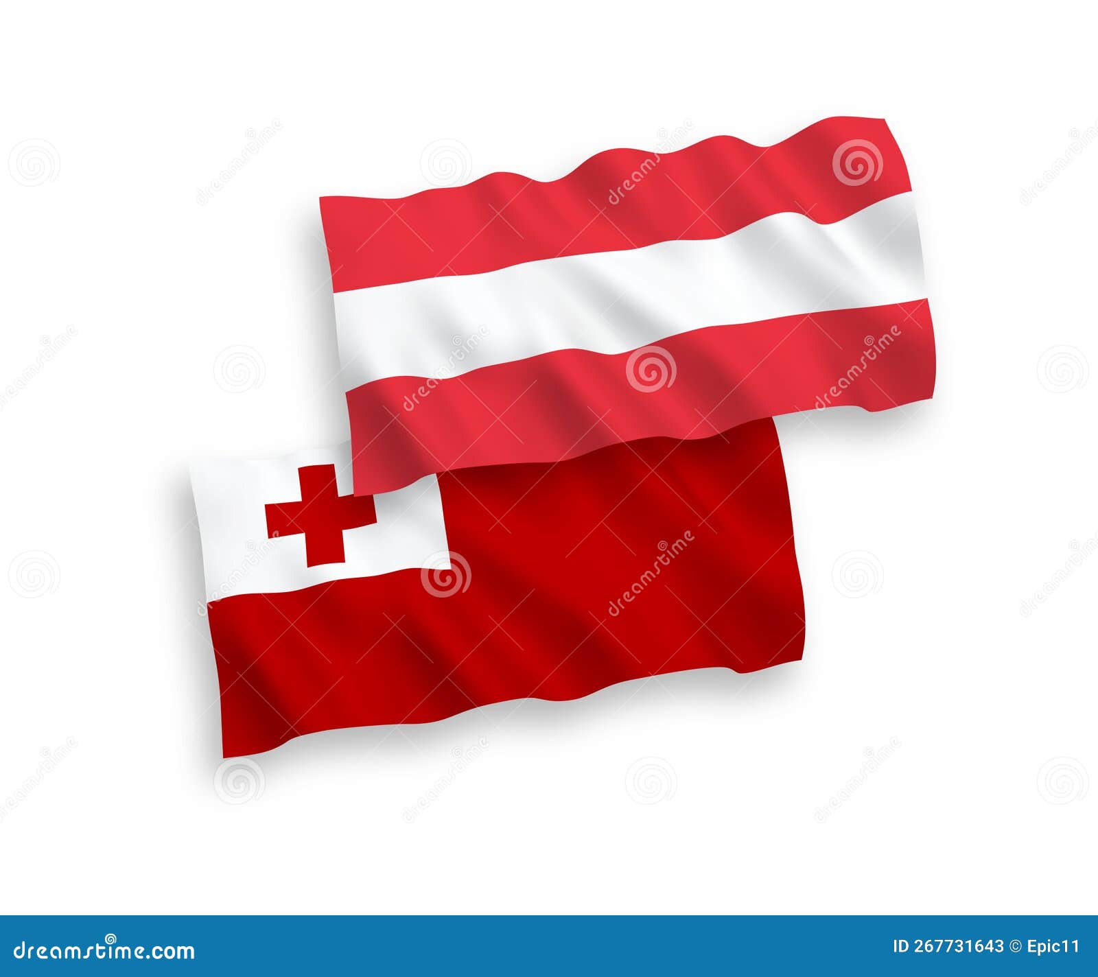 Vektor Österreich Flagge isoliert, Stock-Vektor