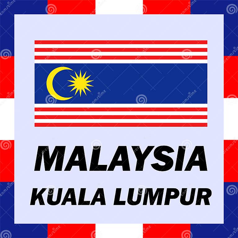 Fahnen, Flagge Und Wappen Von Malaysia - Kuala Lumpu Stock Abbildung